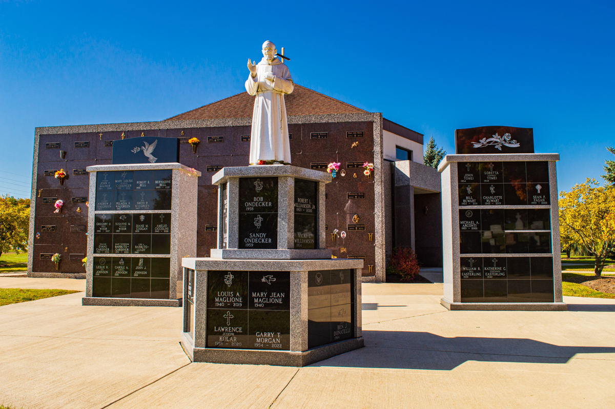 Padre Pio Columbarium at Holy Cross Cemetery, Akron